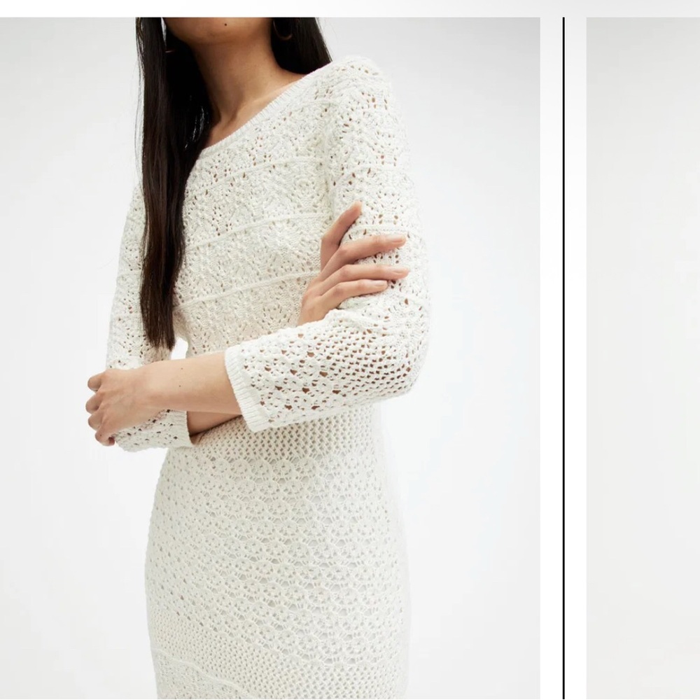 AllSaints White Lace Midi Dress - Picture 3 of 7